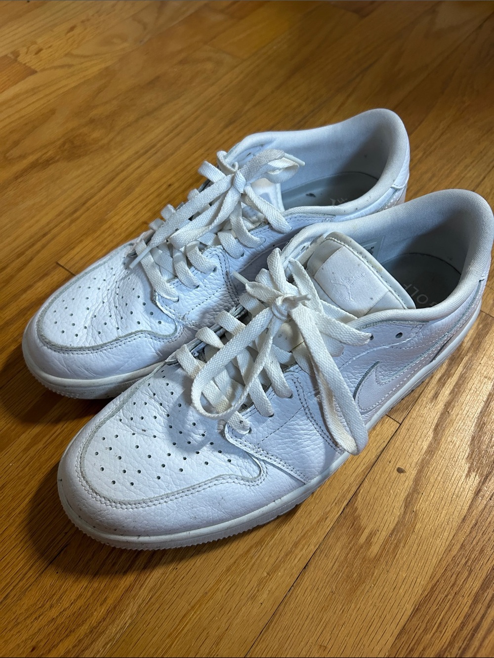 Nike Air Jordan GOLF Men’s White Low-Top Leather Sneakers